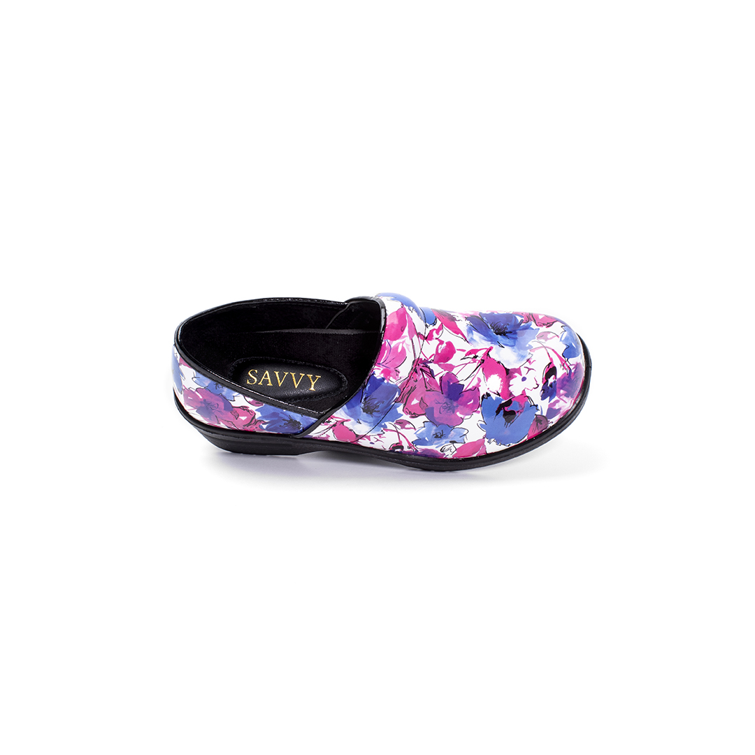 Brandy Nursing Shoe in Pink Purple Flower - Image 3