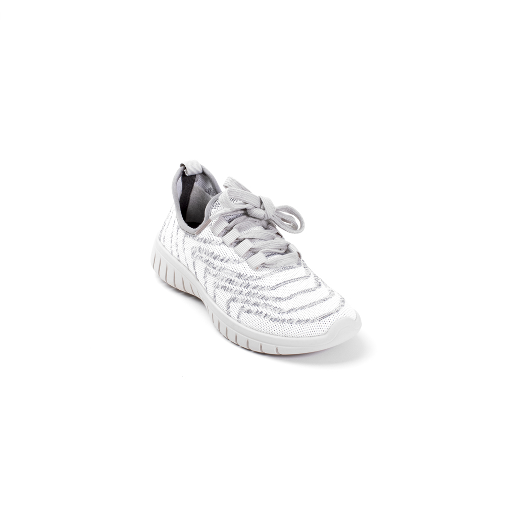 Lacy Athletic Professional Shoe in Grey Stripe