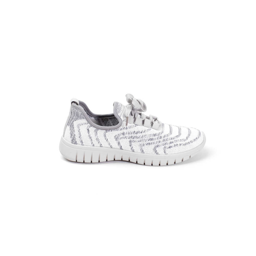 Lacy Athletic Professional Shoe in Grey Stripe - Image 3