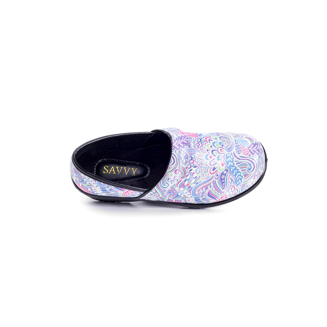 Brandy Nursing Shoe in White Mardis Gras - Image 4
