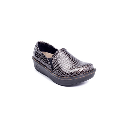Ducky Nursing Shoe in Pewter Crocco