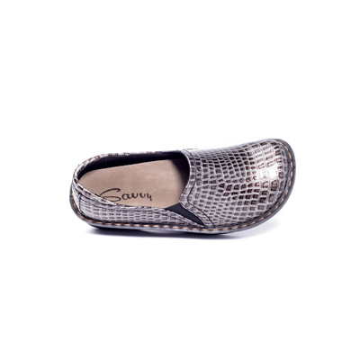 Ducky Nursing Shoe in Pewter Crocco - Image 5