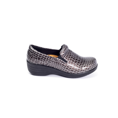 Katy Nursing Shoe in Pewter Crocco - Image 4
