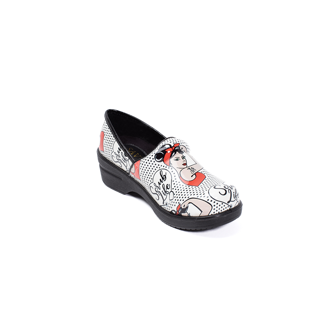 SN_brandyScrubLifefront_MG Brandy Nursing Shoe in Scrub Life