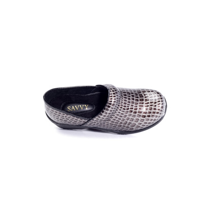 Brandy Nursing Shoe in Pewter Crocco - Image 5