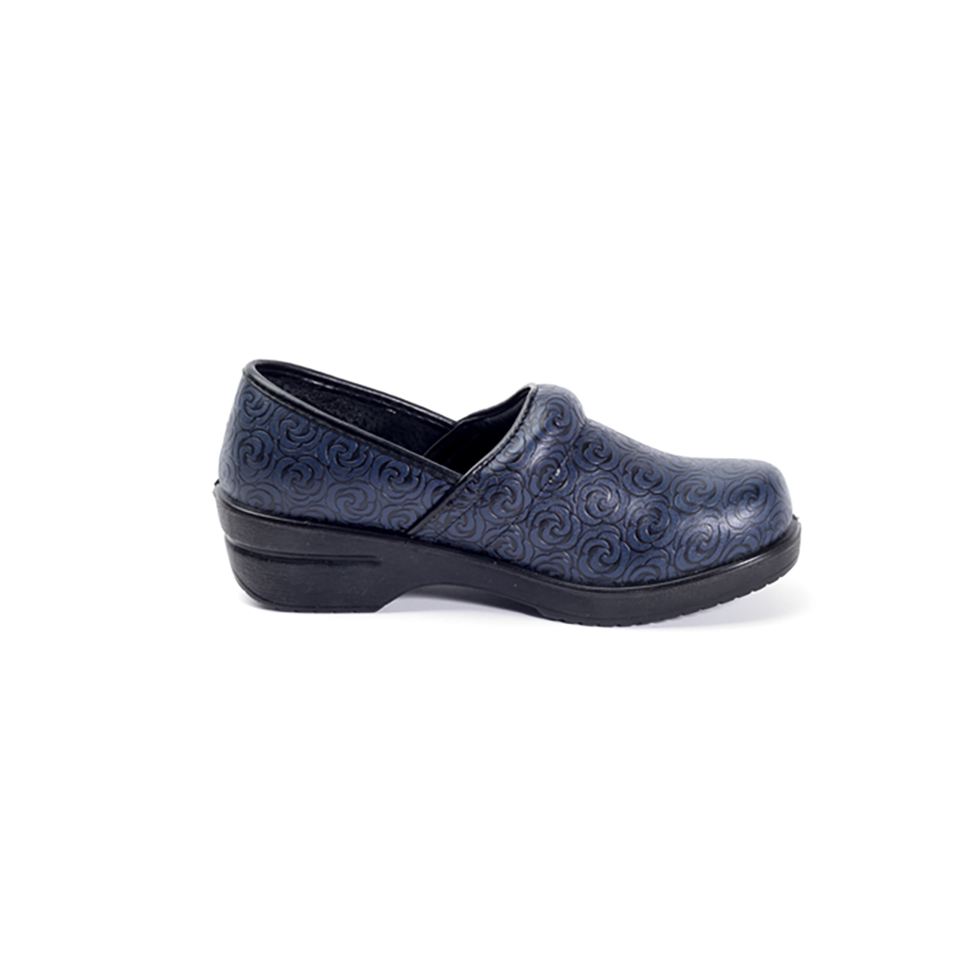 Brandy Nursing Shoe in Tooled Navy - Image 3