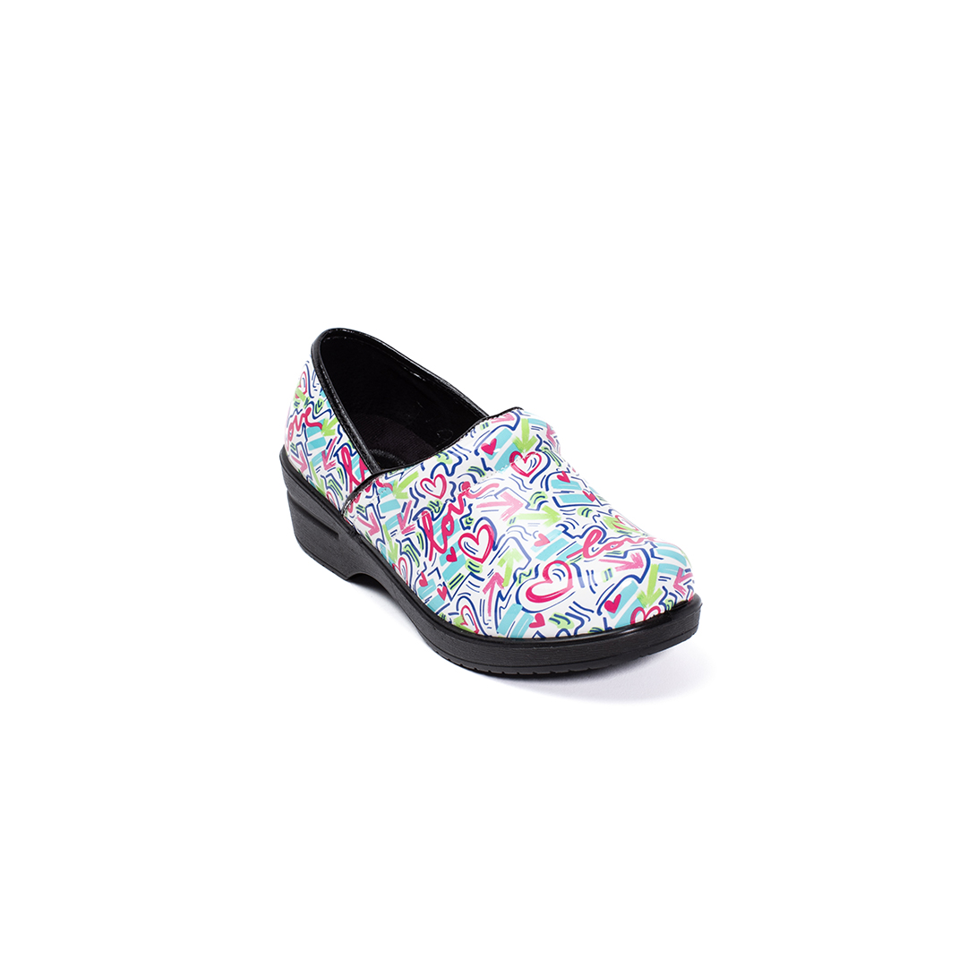 SN_brandywhiteflowerfront_MG Brandy Nursing Shoe in Love