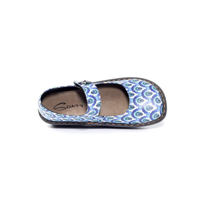 Jane Nursing Shoe in Blue Peacock - Image 5